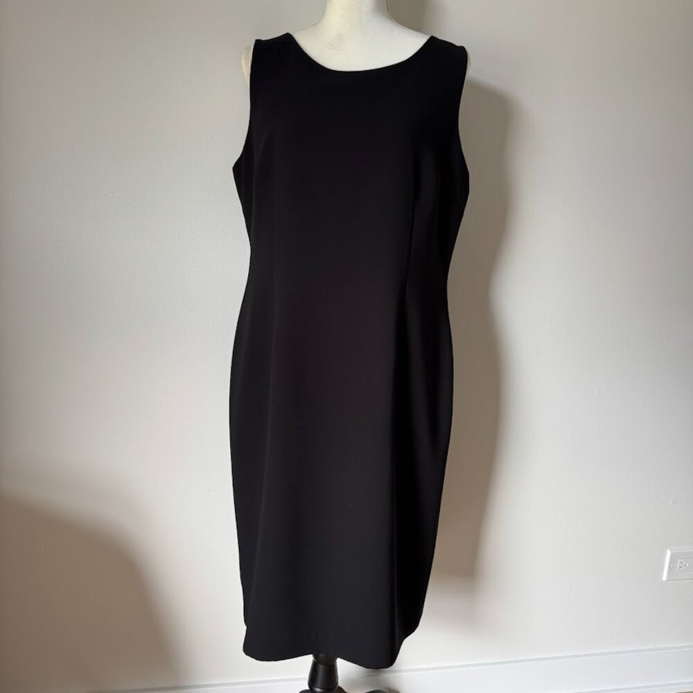 Kasper Black Cocktail Party Dress Size 14 - Picture 2 of 6